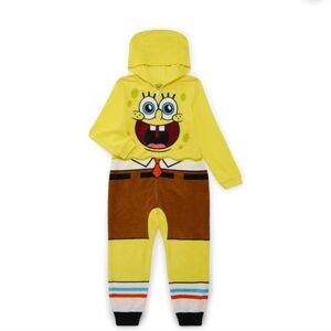 SpongeBob Boys Hooded Pajama Onesie